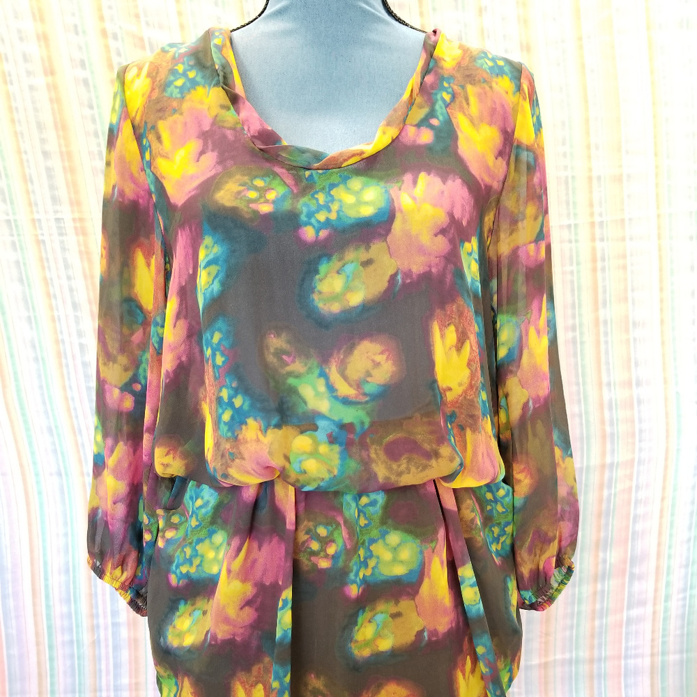 Oxford & Regent Shirt Peplum Style Top Size Small